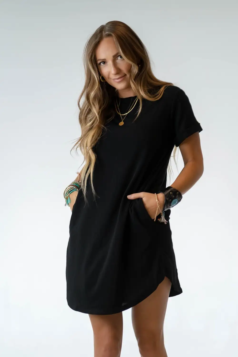 On The Daily Tee Dress - Black