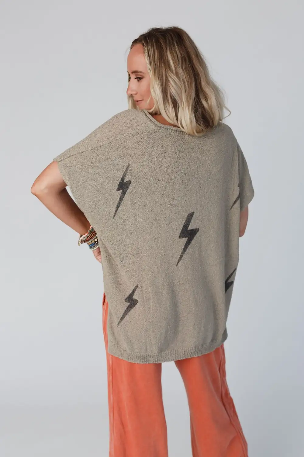 Struck By You Dolman Sleeve Sweater Top - Mocha