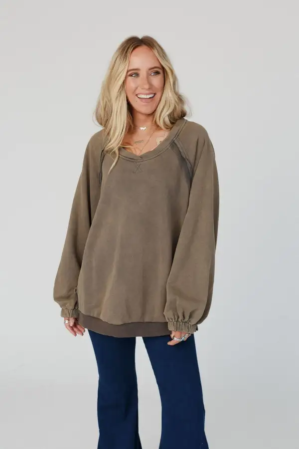 Crossed Paths Sweatshirt - Dusty Charcoal