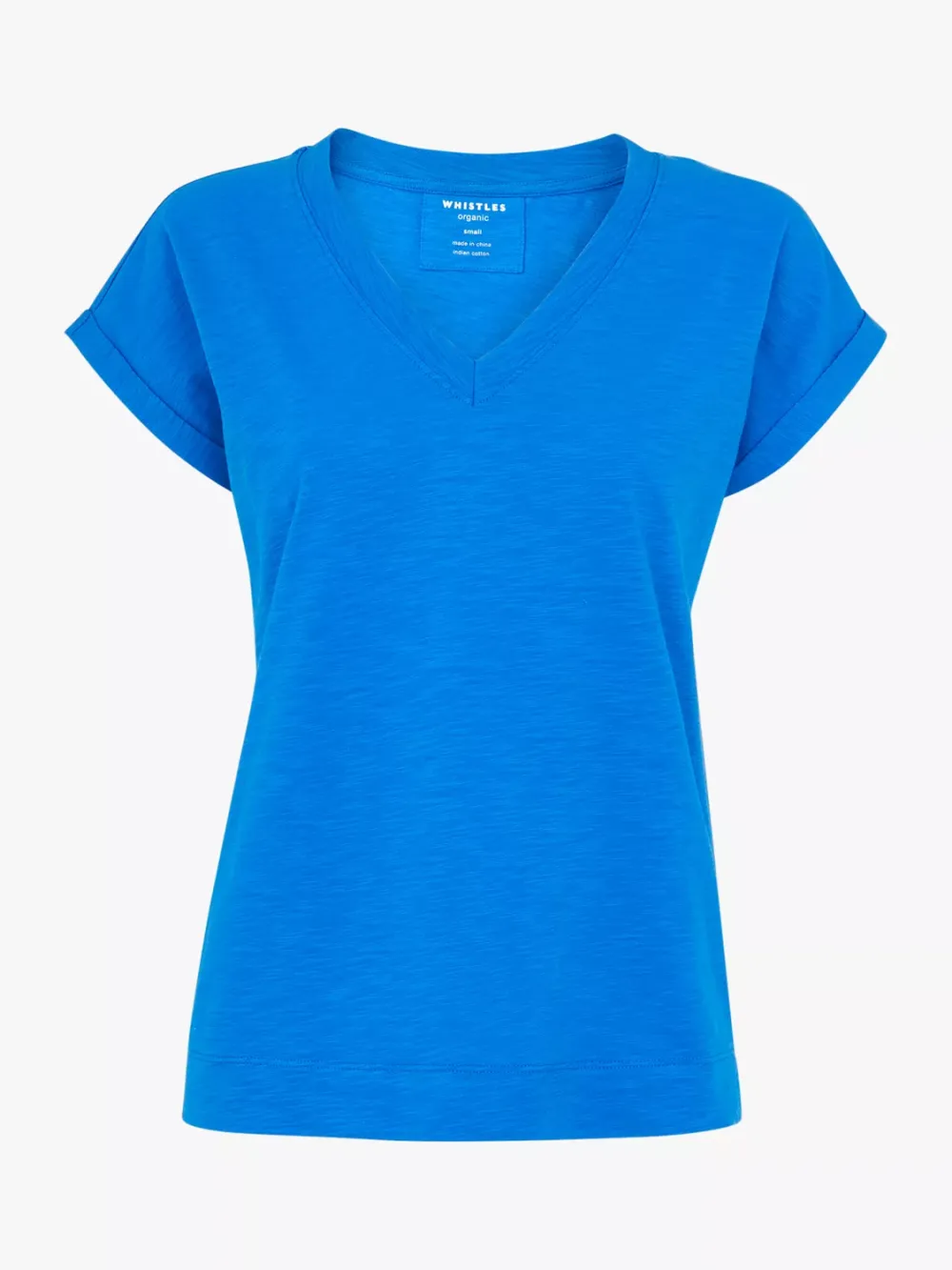 Willa Organic Cotton V-Neck Cap Sleeve T-Shirt