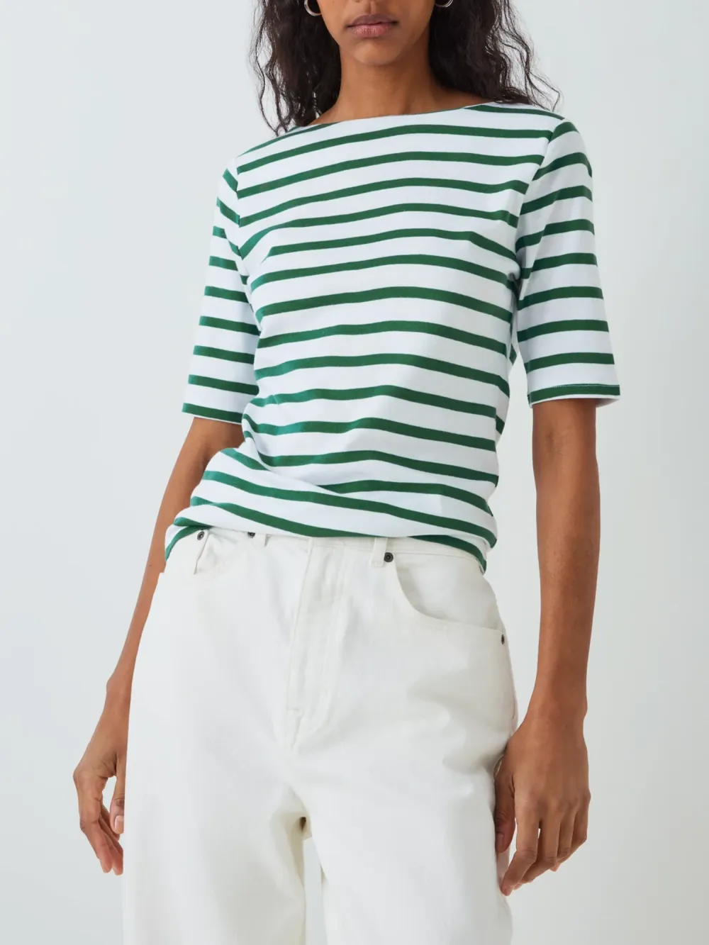 Striped Boat Neck Top