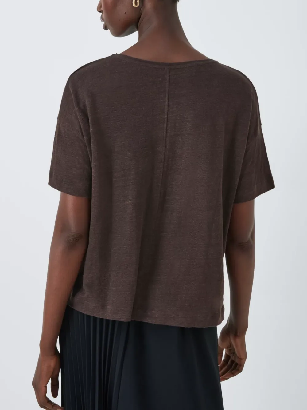 Relaxed Linen Crew Neck T-Shirt