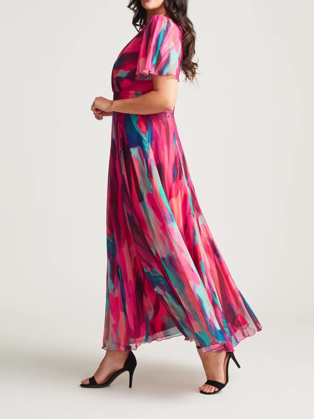 Curve Isabelle Abstract Print Maxi Dress