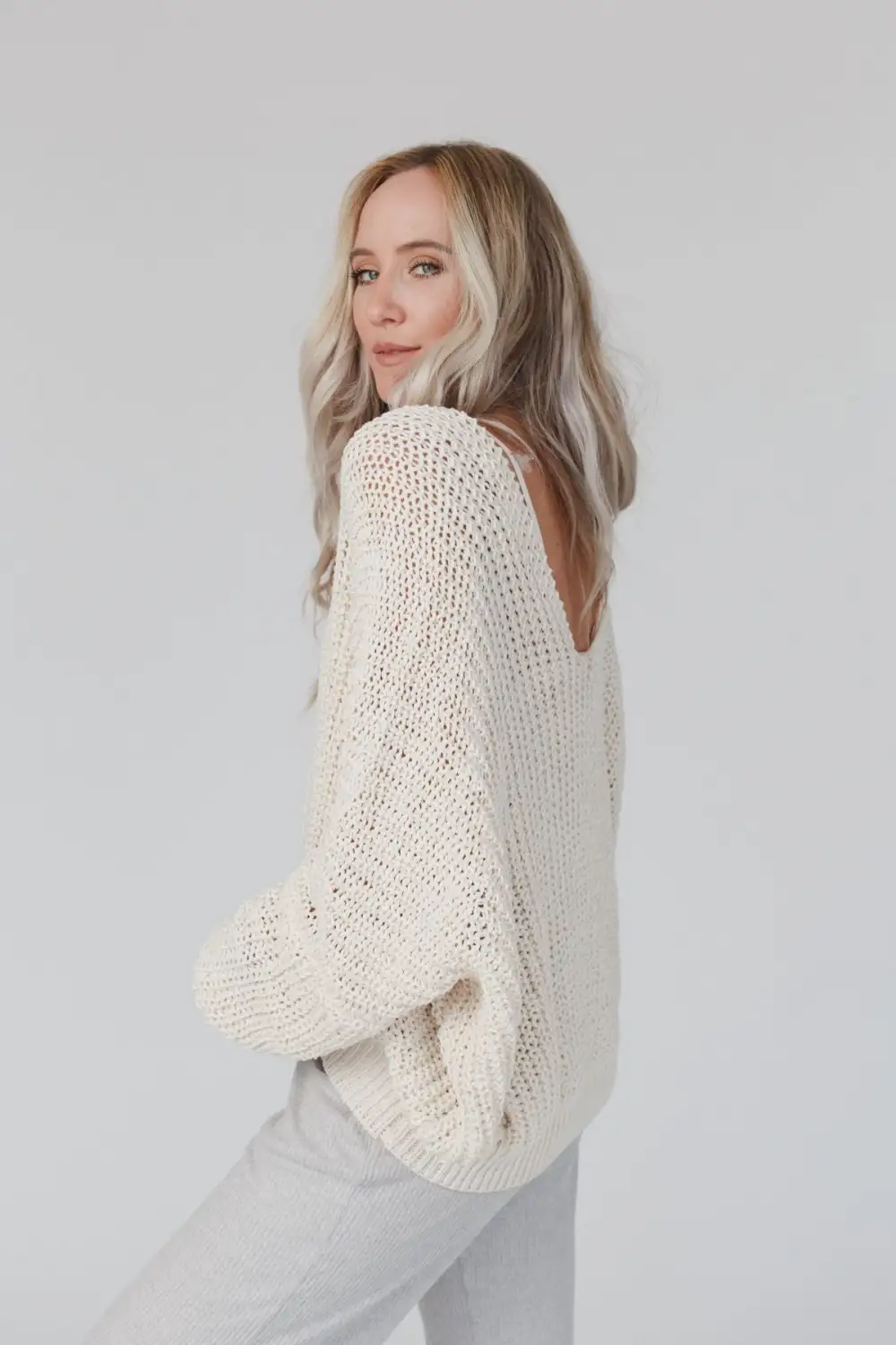 Break Of Dawn Dolman Sleeve Sweater - Cream