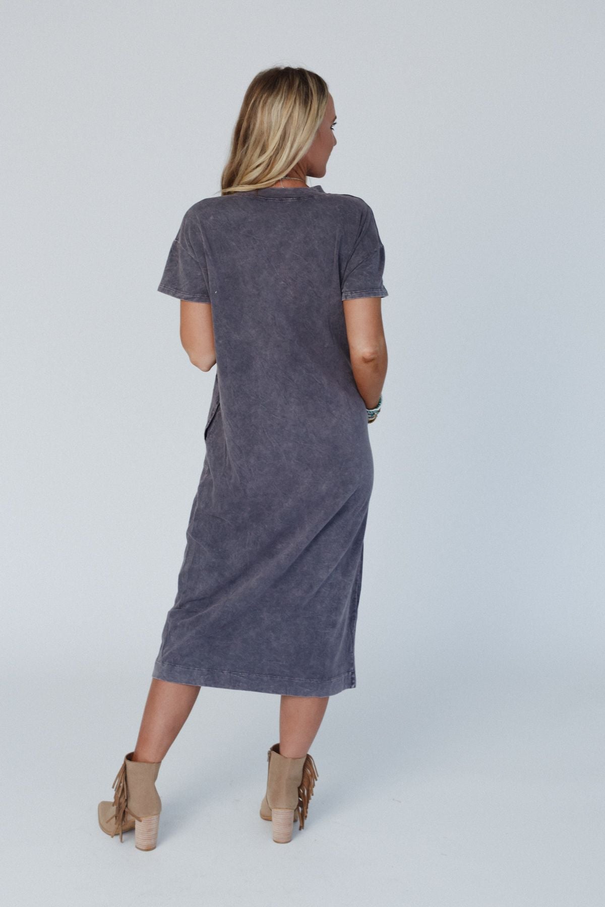 Long Weekend Maxi Tee Dress - Charcoal