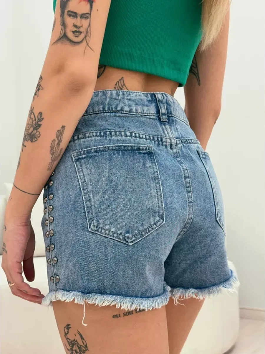 Maria Clara Jeans Shorts Blue