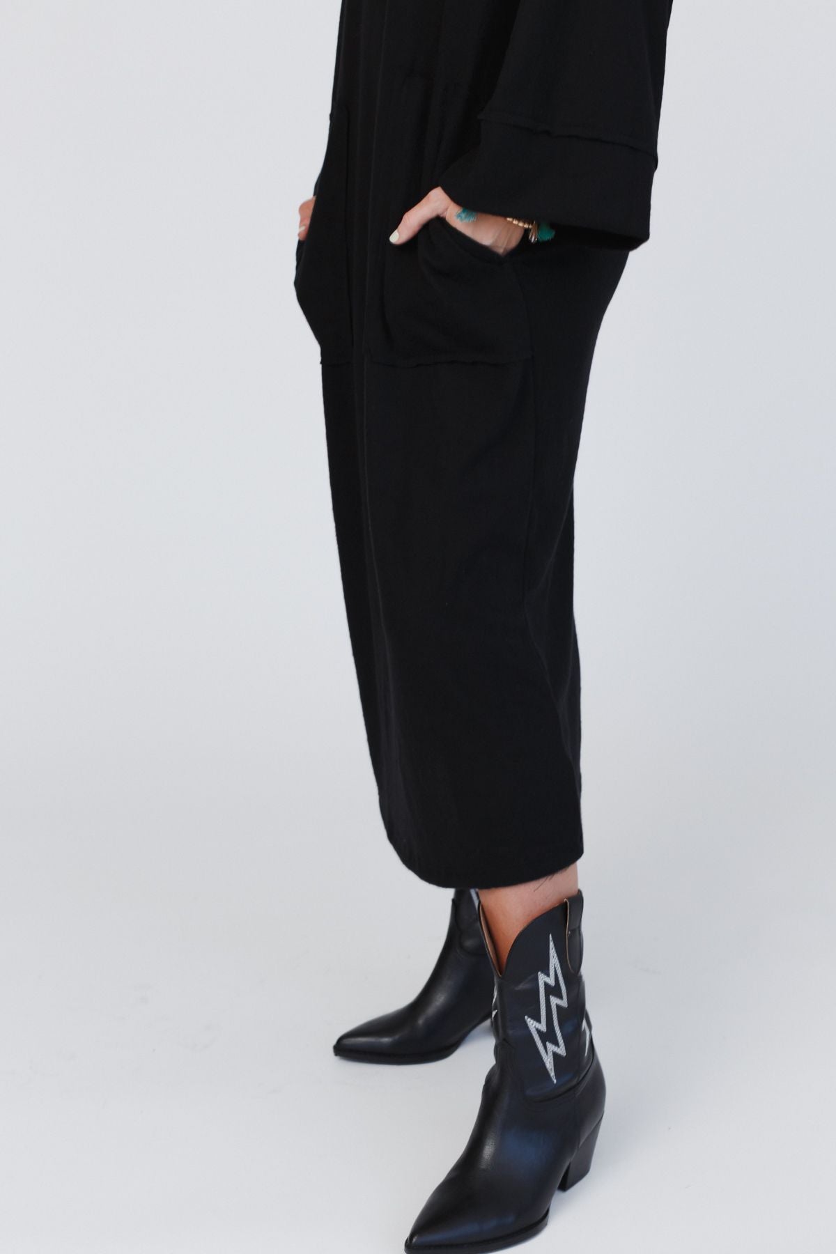 Remi Long Sleeve Maxi Dress - Black