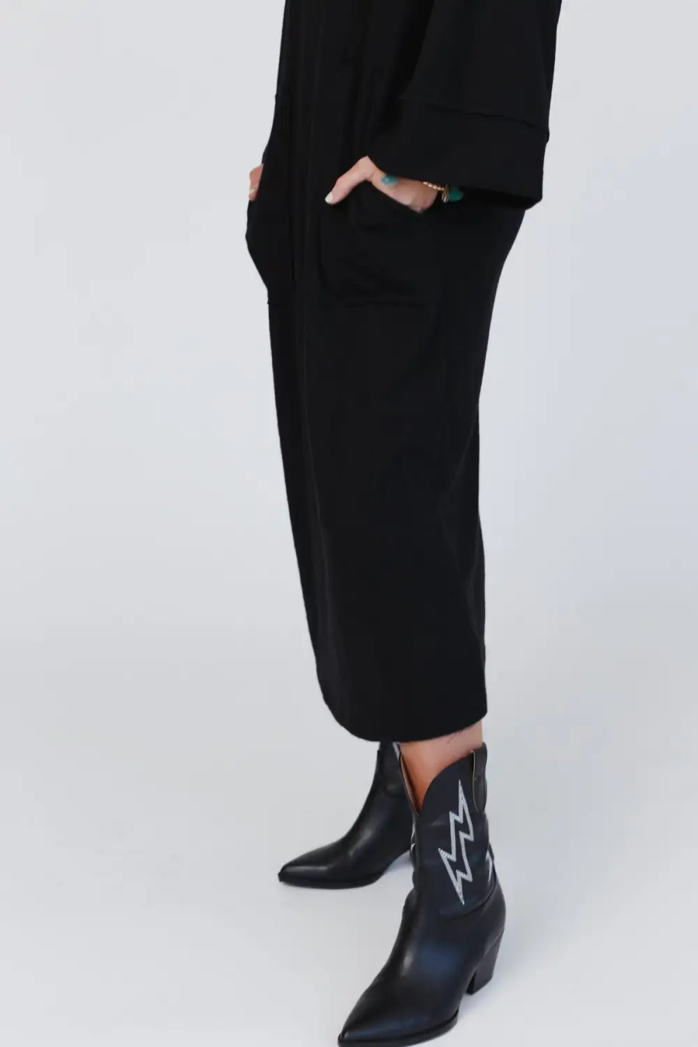 Remi Long Sleeve Maxi Dress - Black