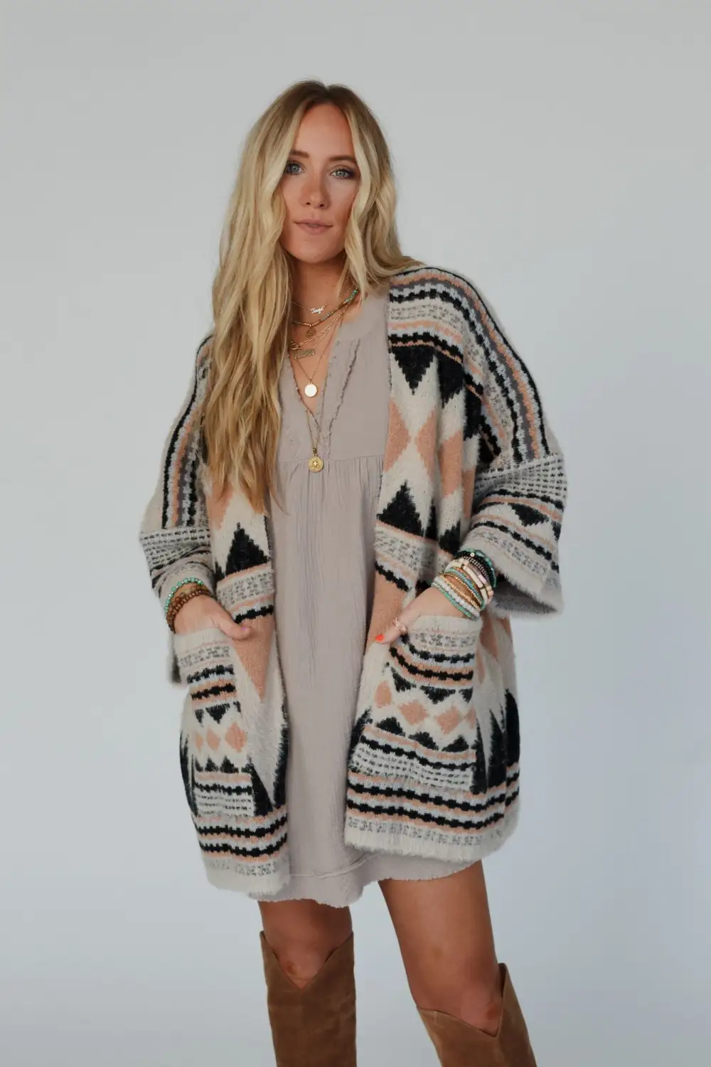 Keep It Up Oversized Cardigan - Mocha