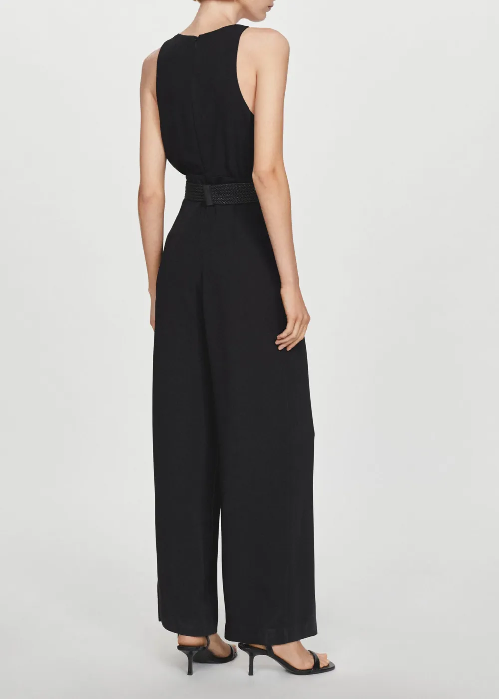 Belt long jumpsuit