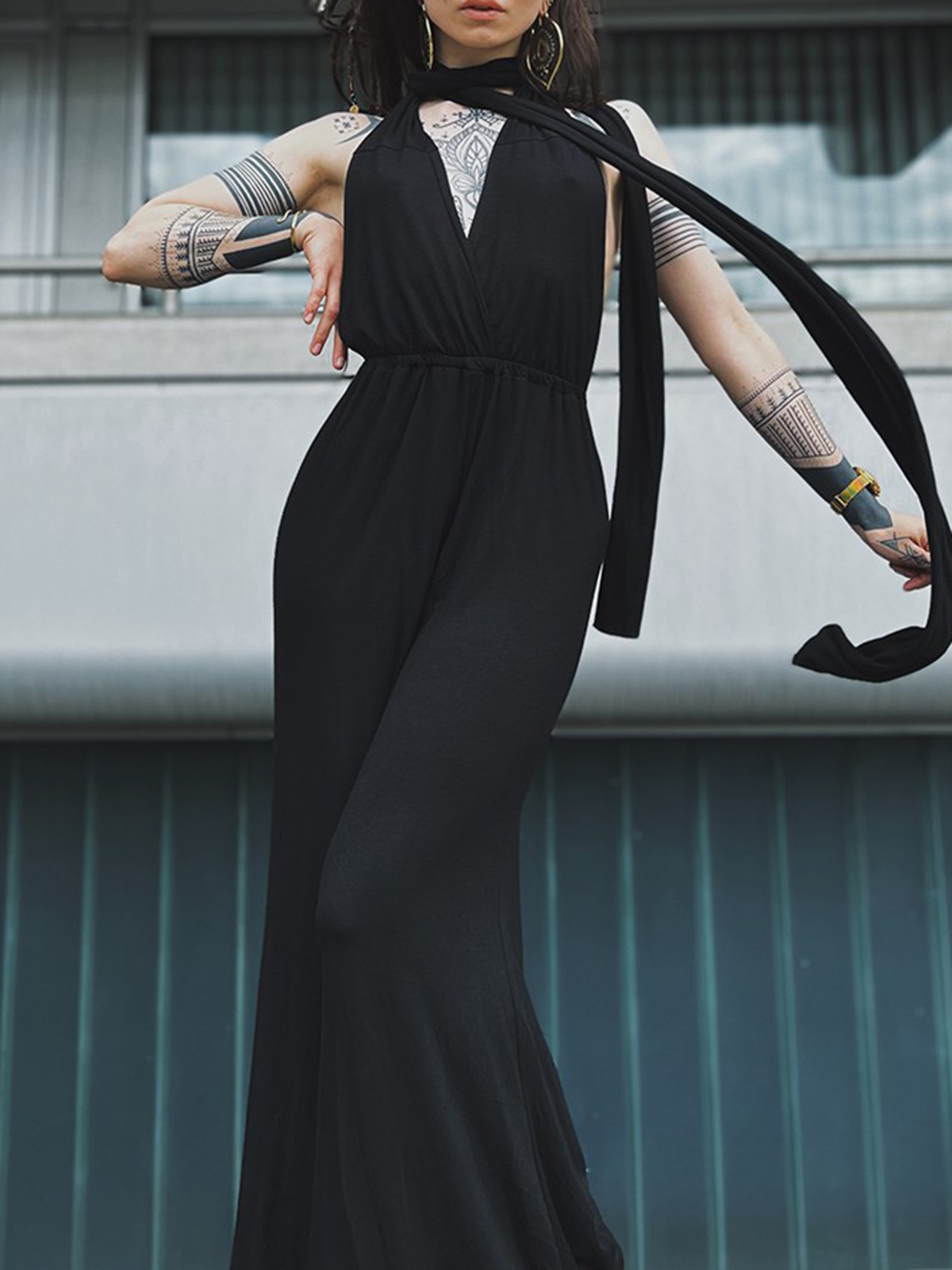 Cross Back Jumpsuit