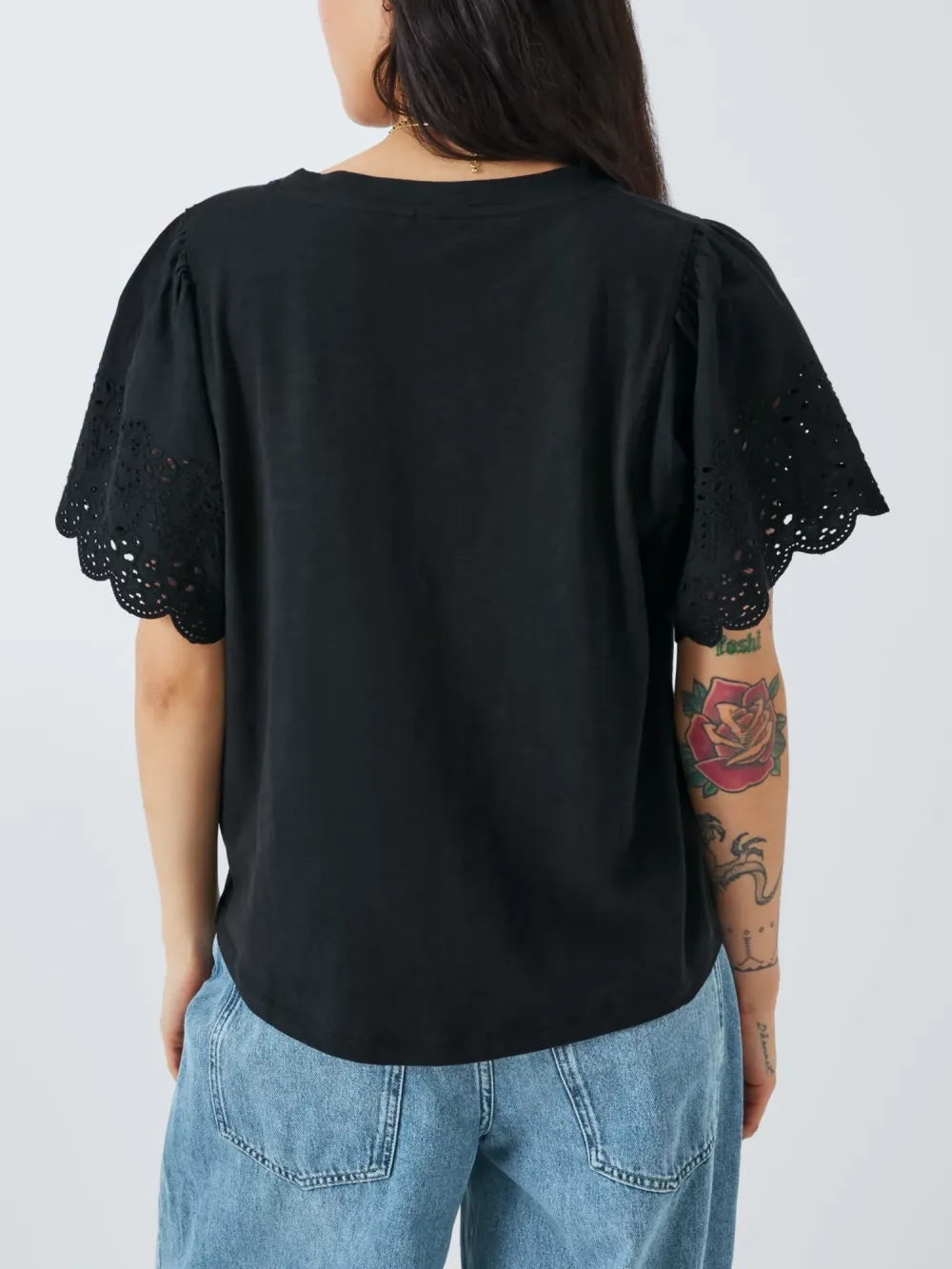 Bobby Broderie Anglaise Sleeve T-Shirt