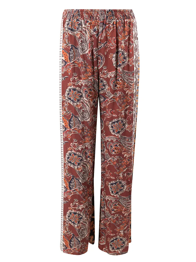 Loose Print Casual Breeze Trousers