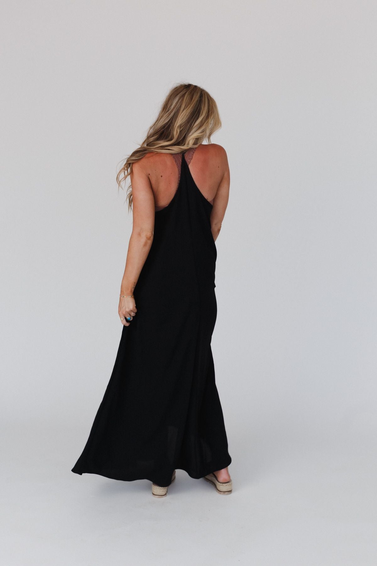 Oasis Pocket Maxi Dress - Black