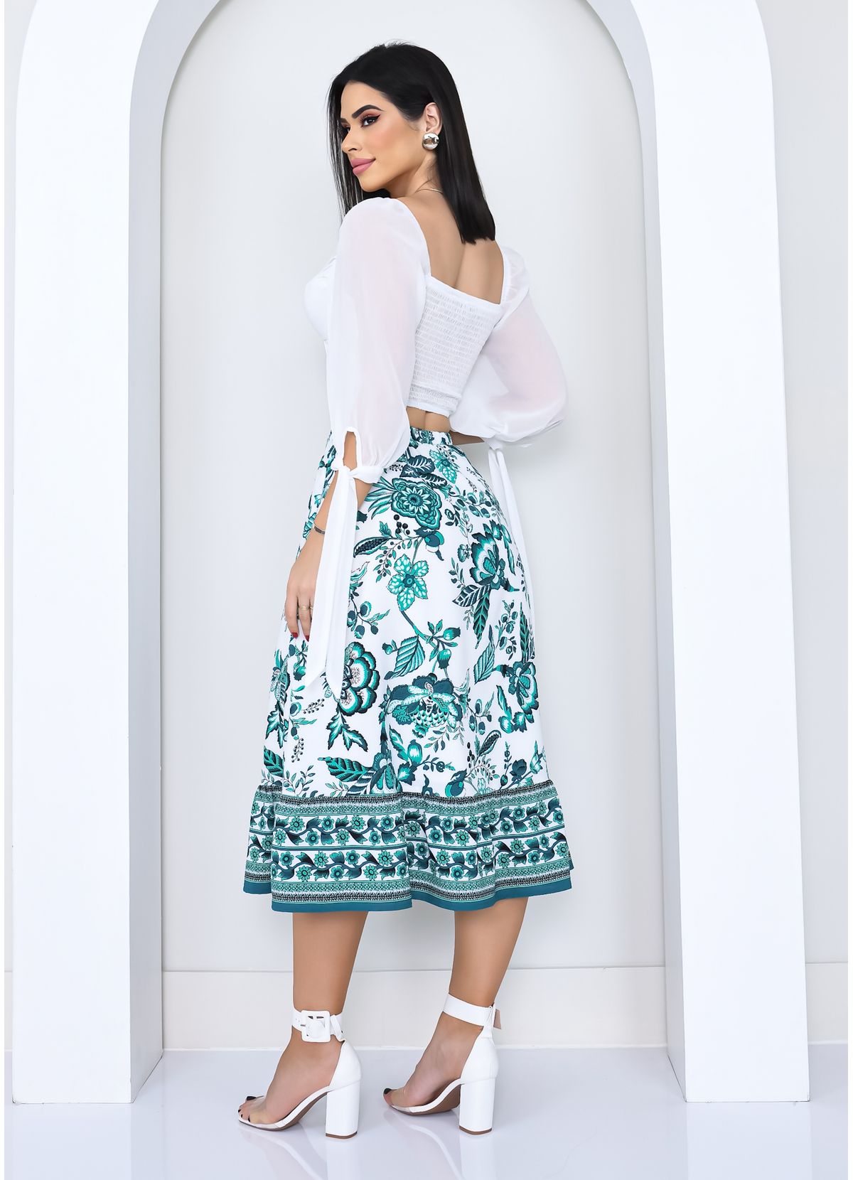 ROMANZA FLUID MIDI SKIRT