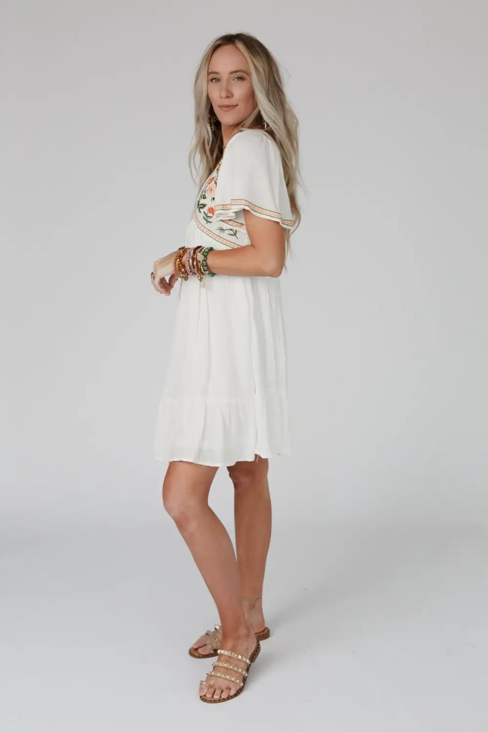 Magdaline Mini Dress - Ivory