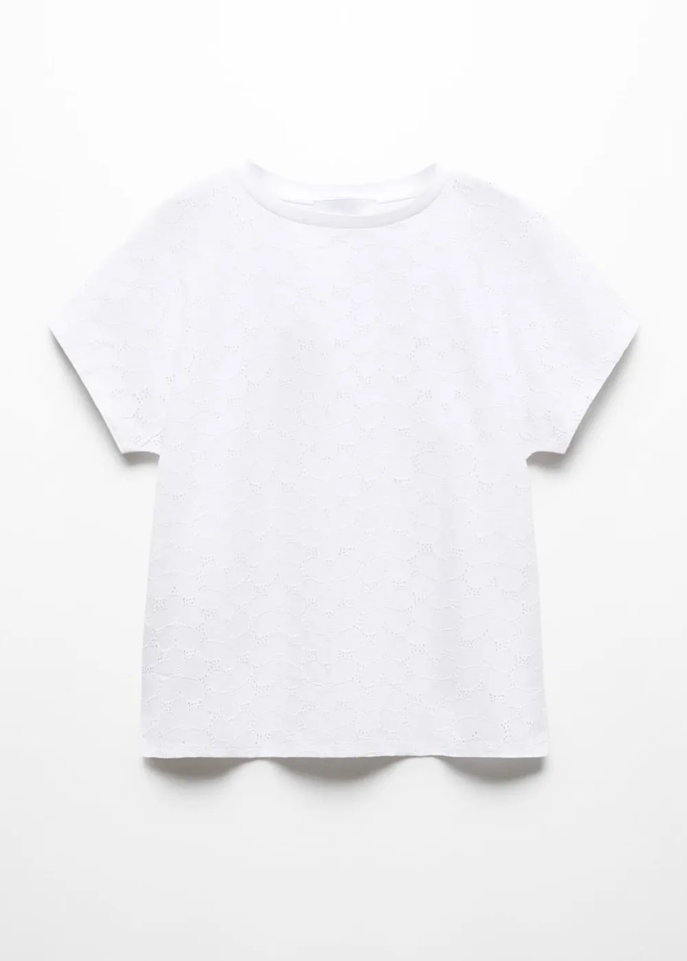 Openwork cotton-blend T-shirt