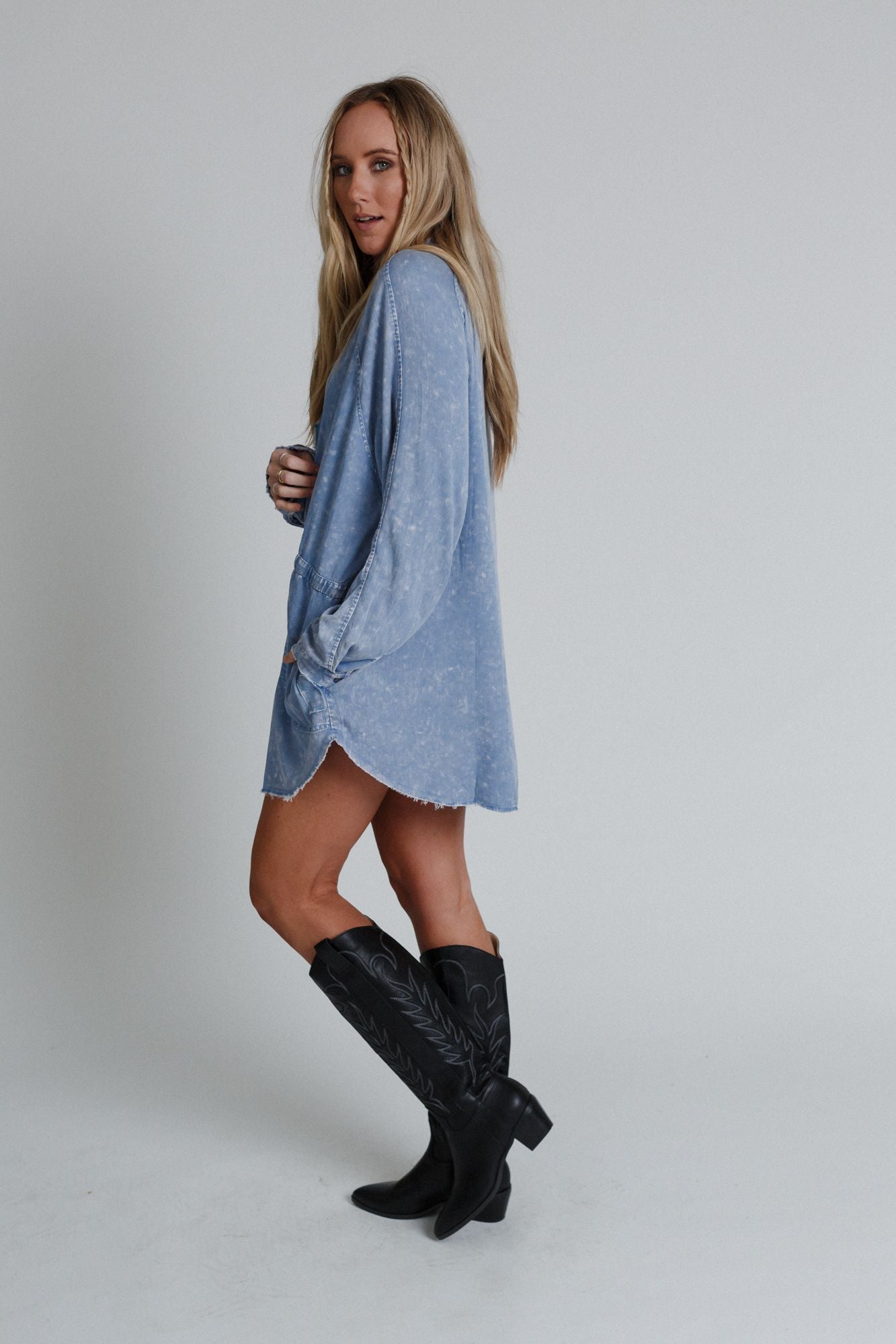 New Horizon Tunic Dress - Light Denim