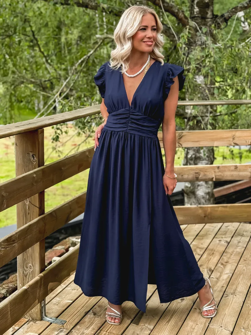 JANIE LONG DRESS - NAVY BLUE