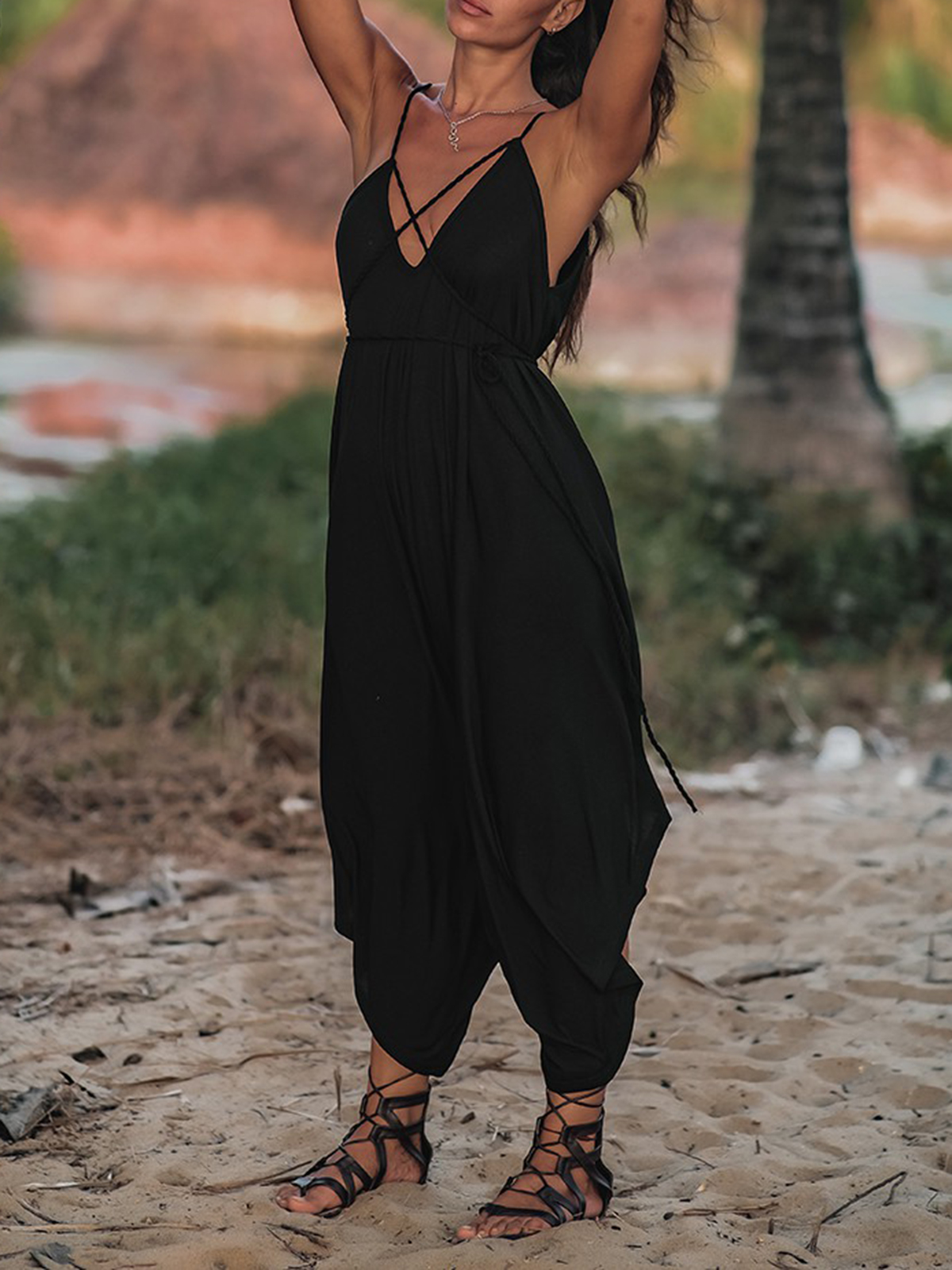 Loose And Reversible Strappy Jumpsuit