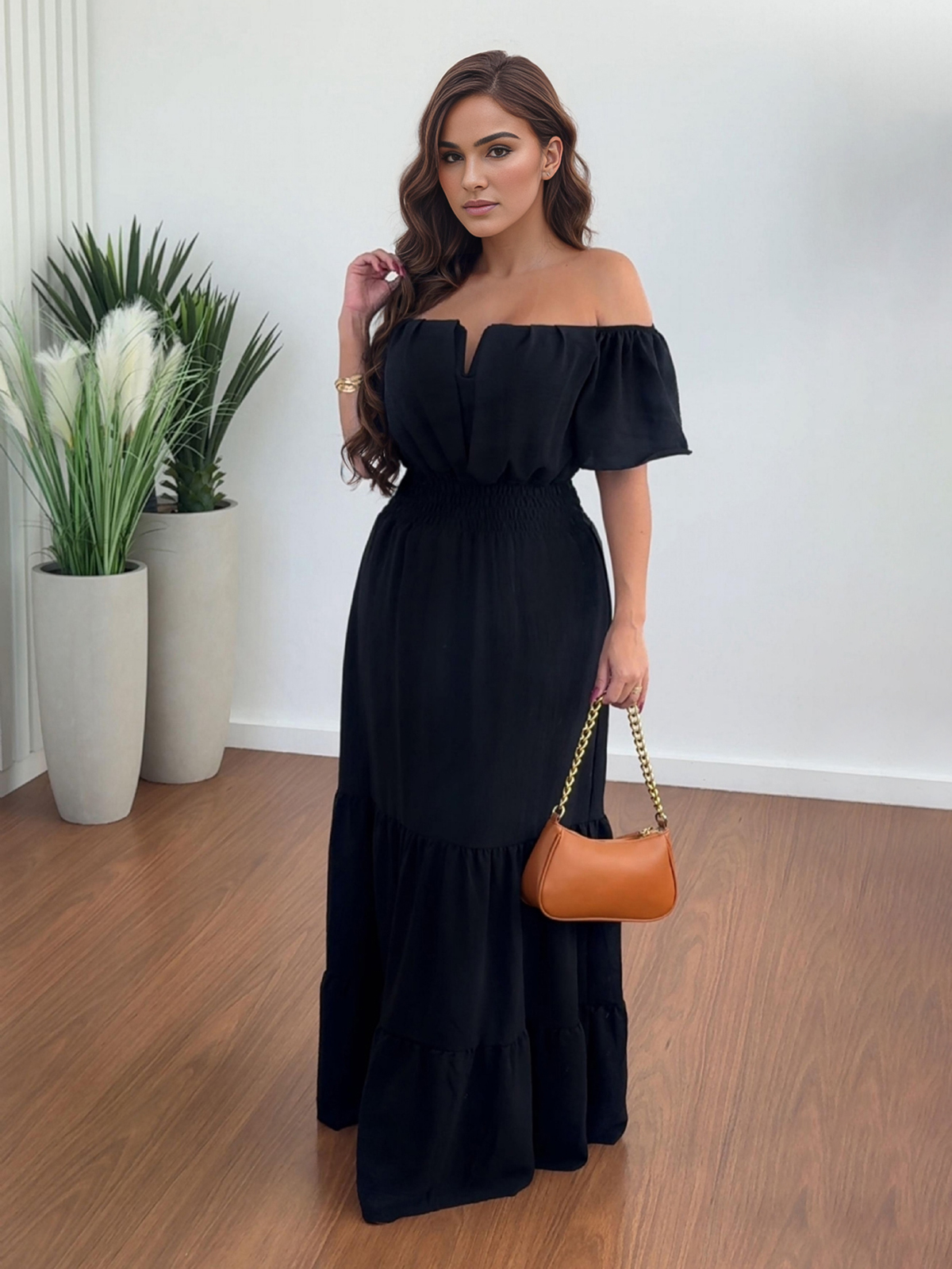 LONG BLACK DEC DRESS