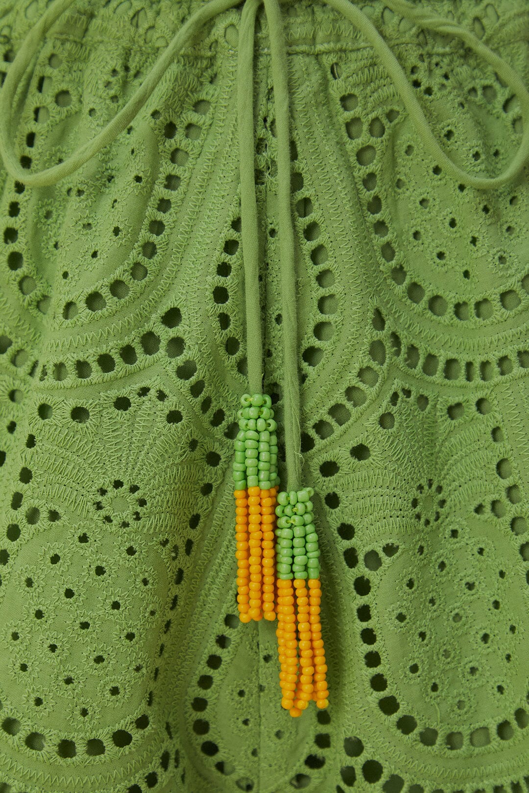 Green Pineapple Eyelet Shorts