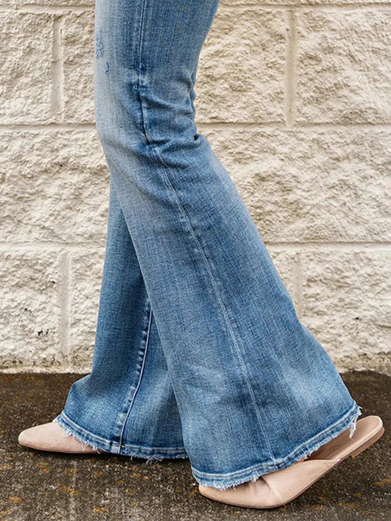 Women's Washed Classic Flare Jeans