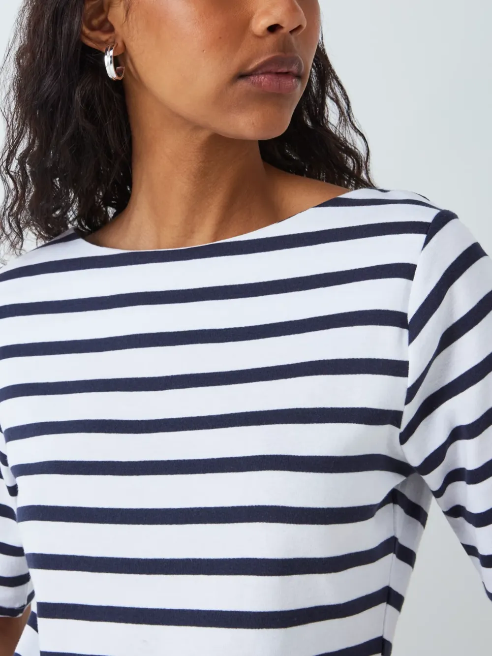 Striped Boat Neck Top