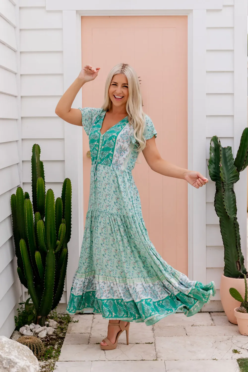 The Cora Maxi Dress - Peppermint