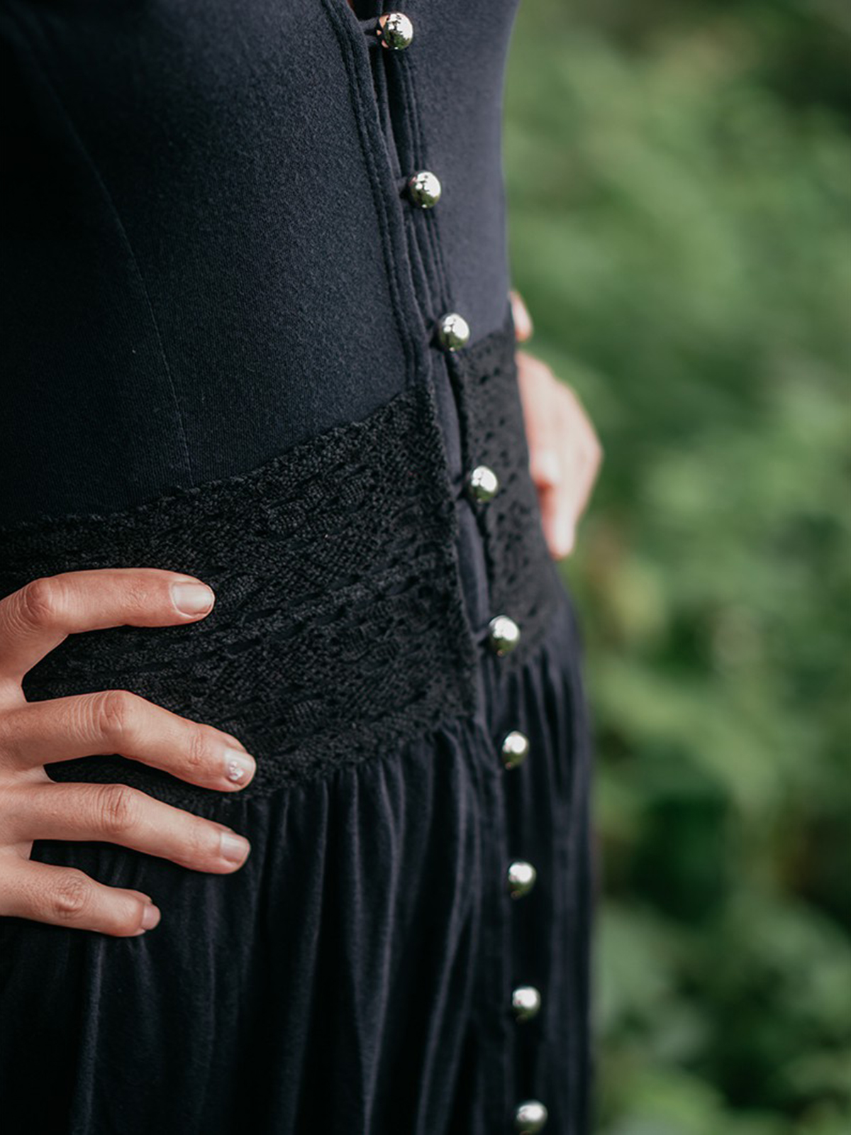 Buttoned Long Dress