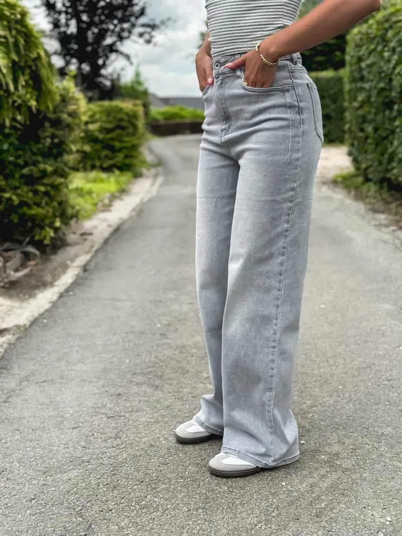 JEANS GENA - GRIS CLAIR