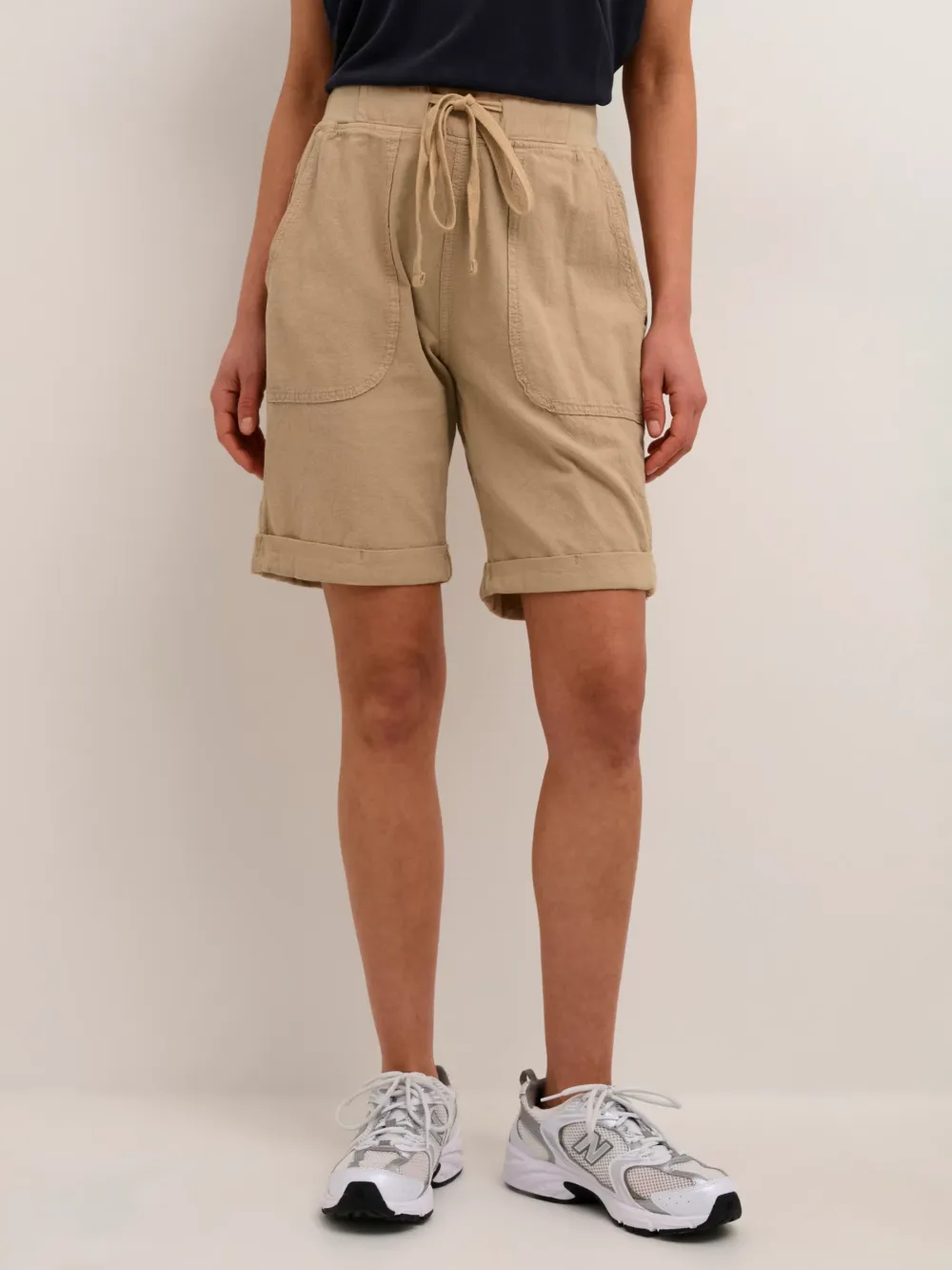 Naya Elastic Waist Cotton Shorts