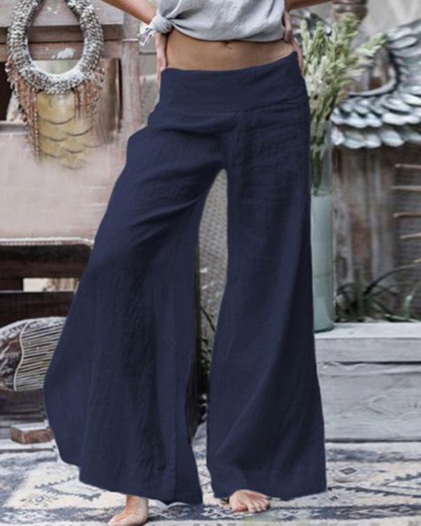 Solid Color Women's Loose Casual Pants