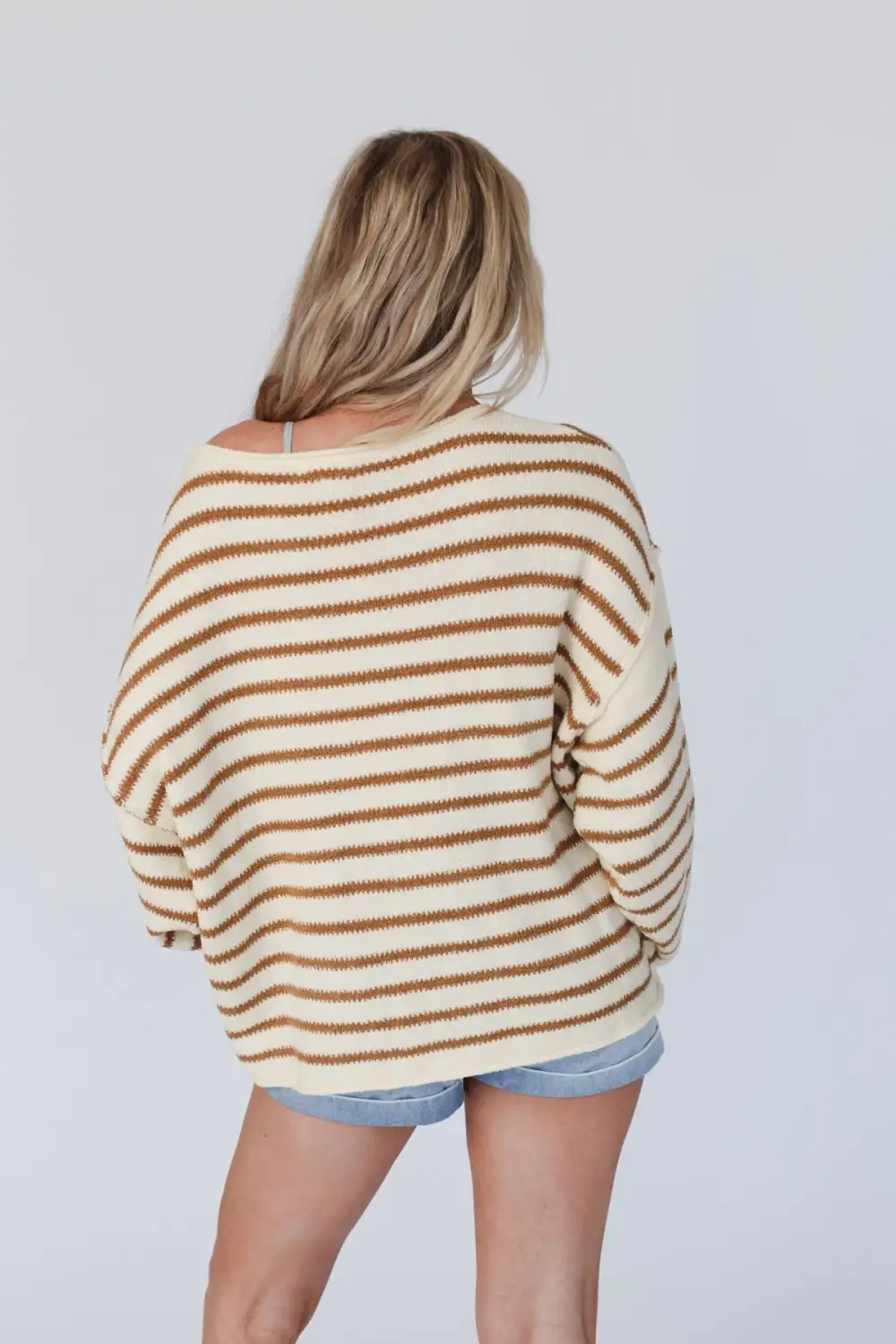 All My Stripes Oversized Sweater - Mustard