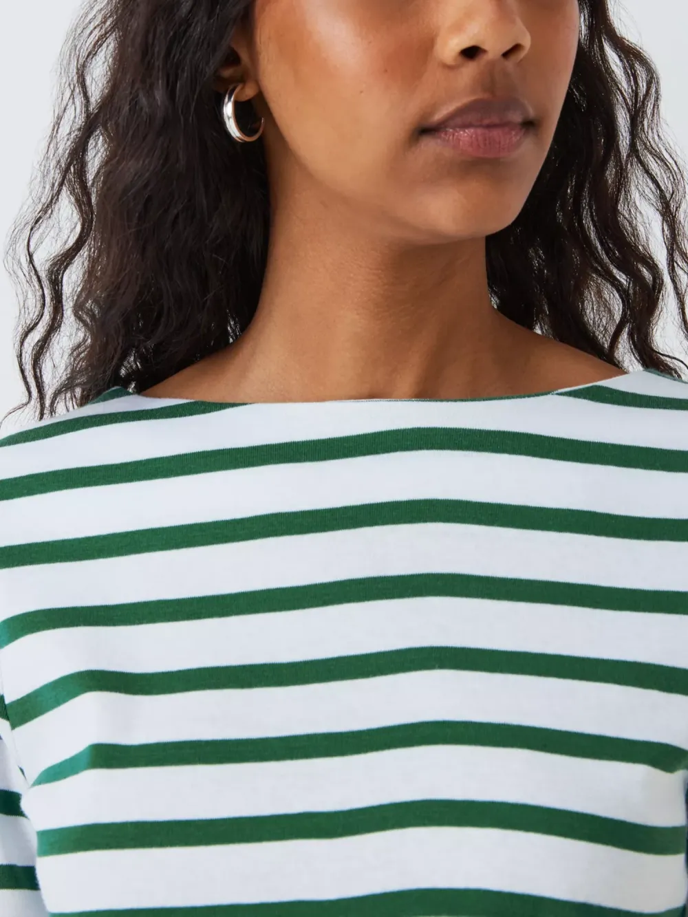 Striped Boat Neck Top