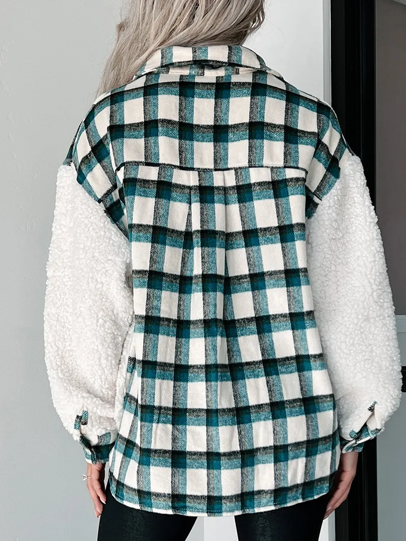 Women's Casual Elegant Plaid Jacket Coat