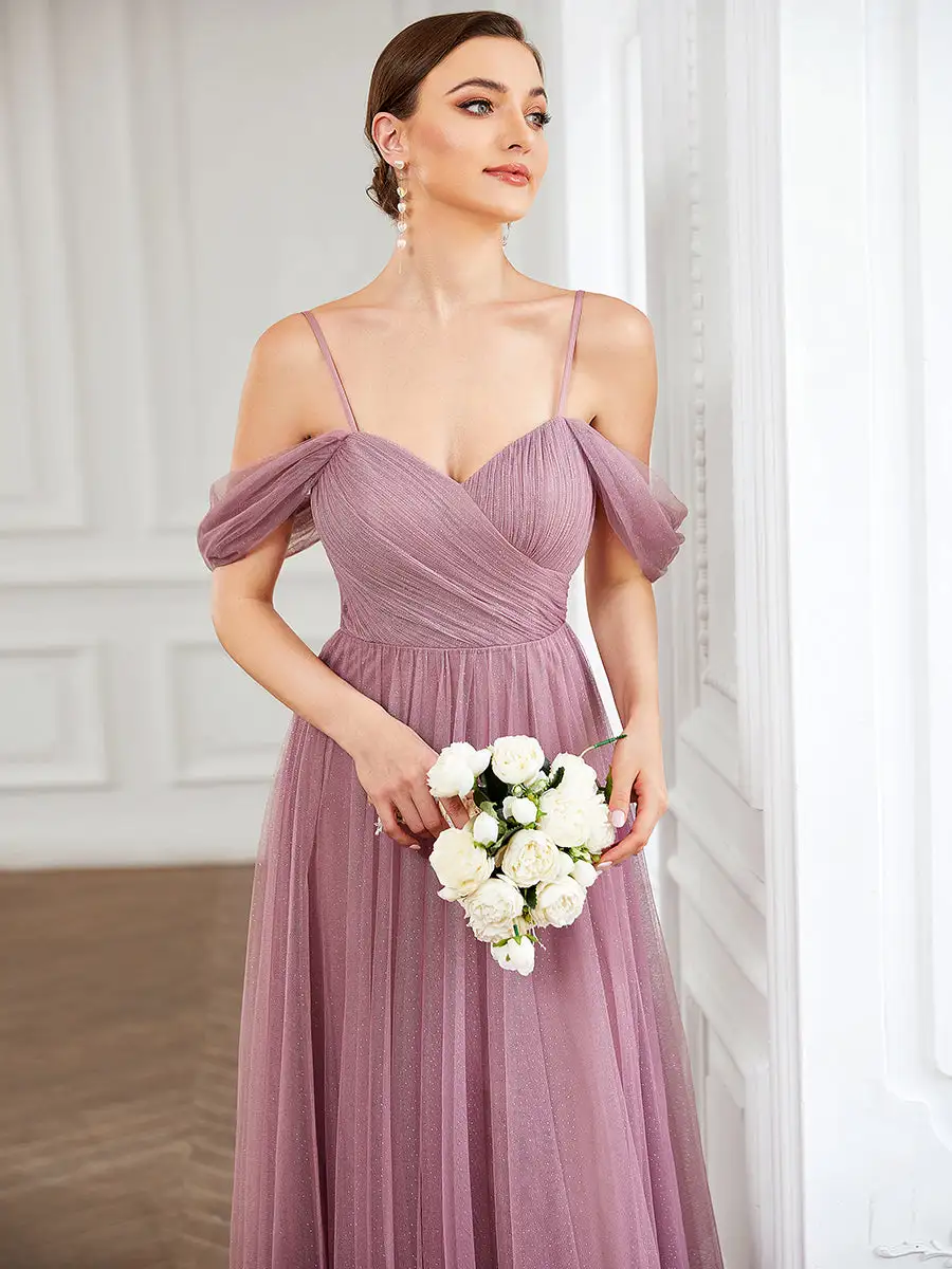 Sweetheart Neckline Spaghetti Strap Wholesale Bridesmaid Dresses