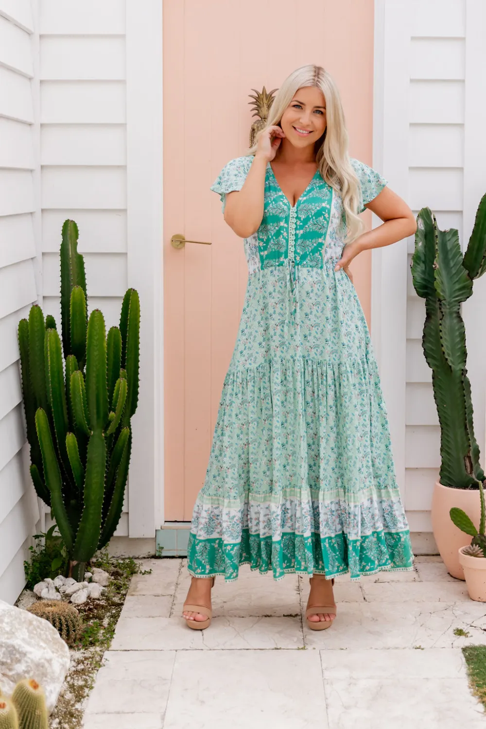 The Cora Maxi Dress - Peppermint