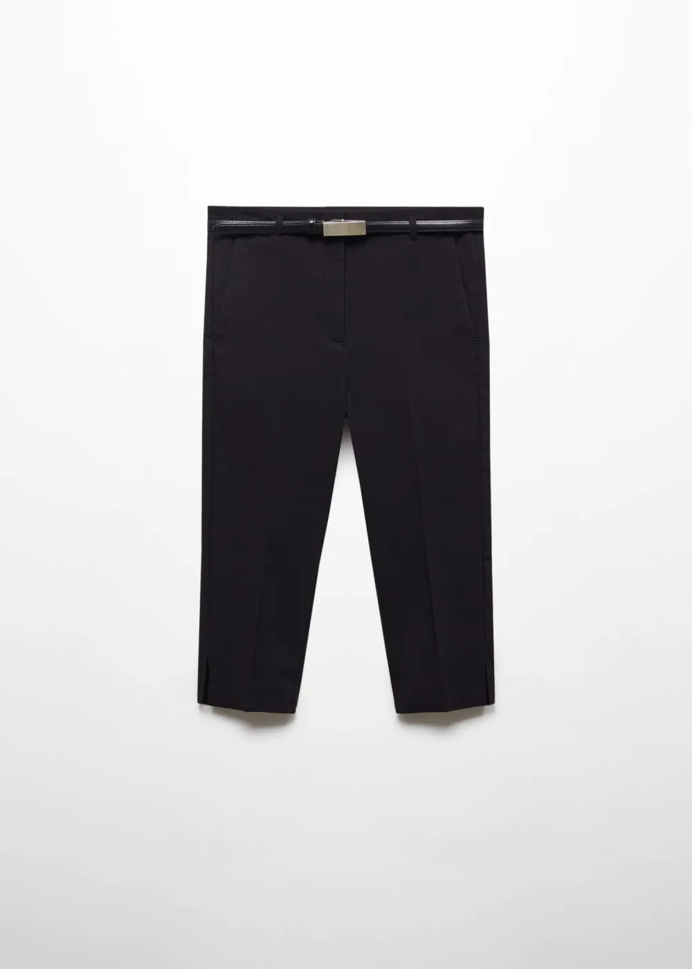 Belted capri trousers