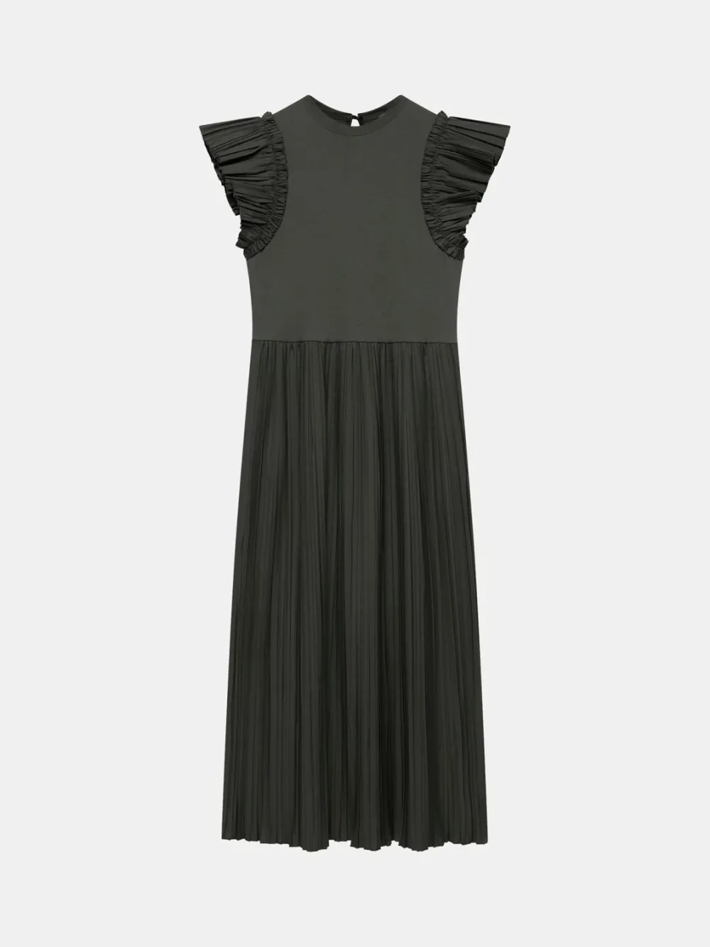 Jersey Crinkle Midi Dress