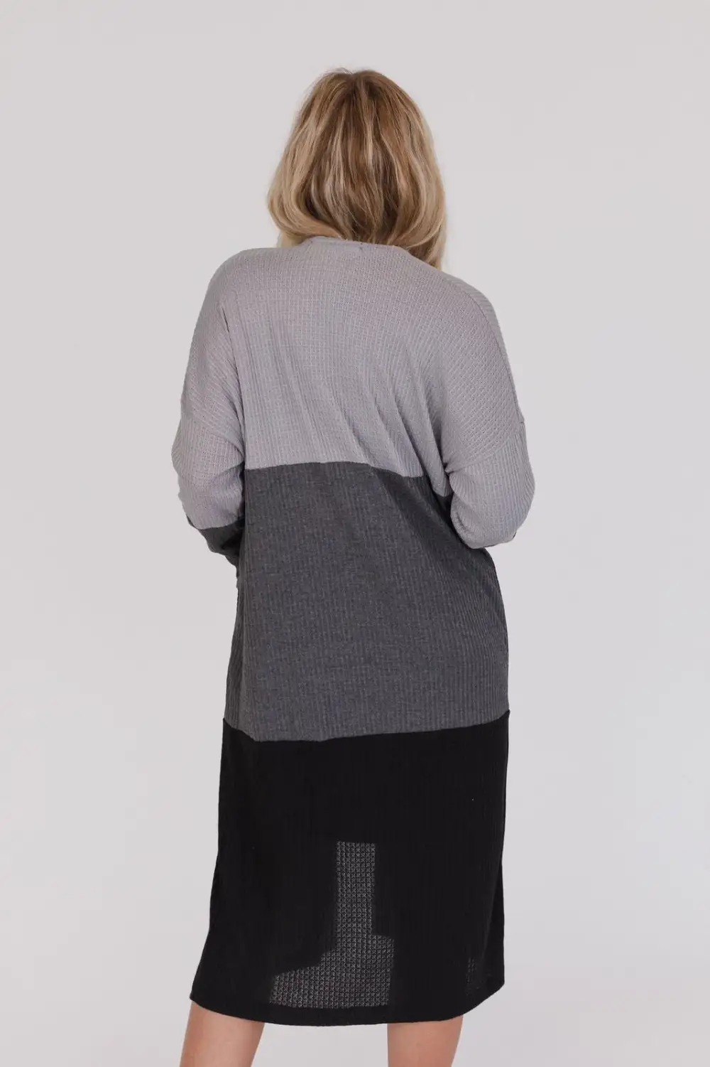 Triple Charm Cardigan - Heather Gray Charcoal Black