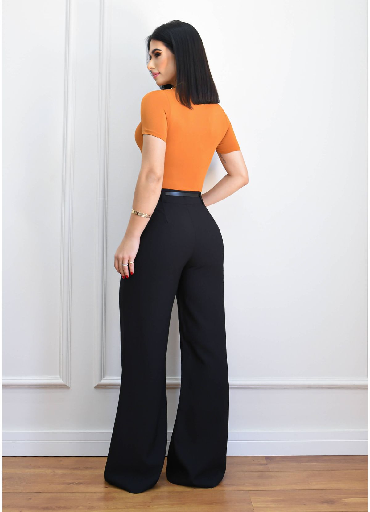 WIDE LEG STRAIGHT DRESS PANTS