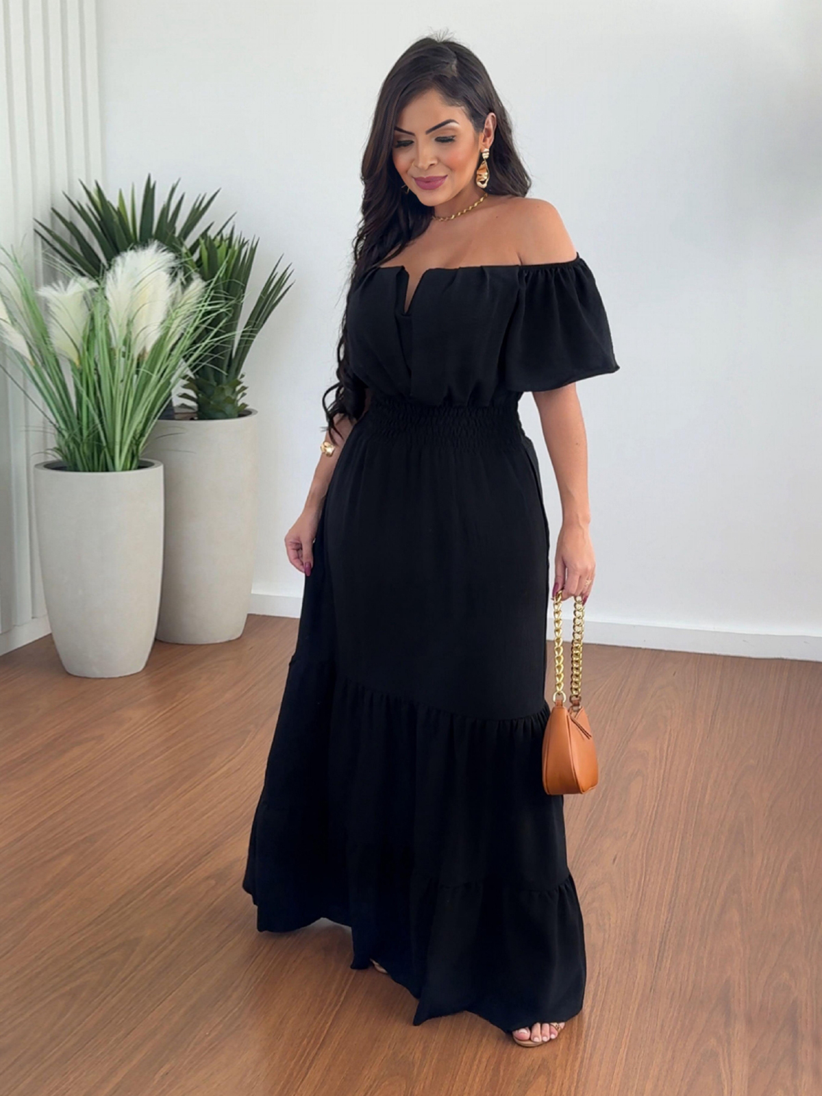 LONG BLACK DEC DRESS