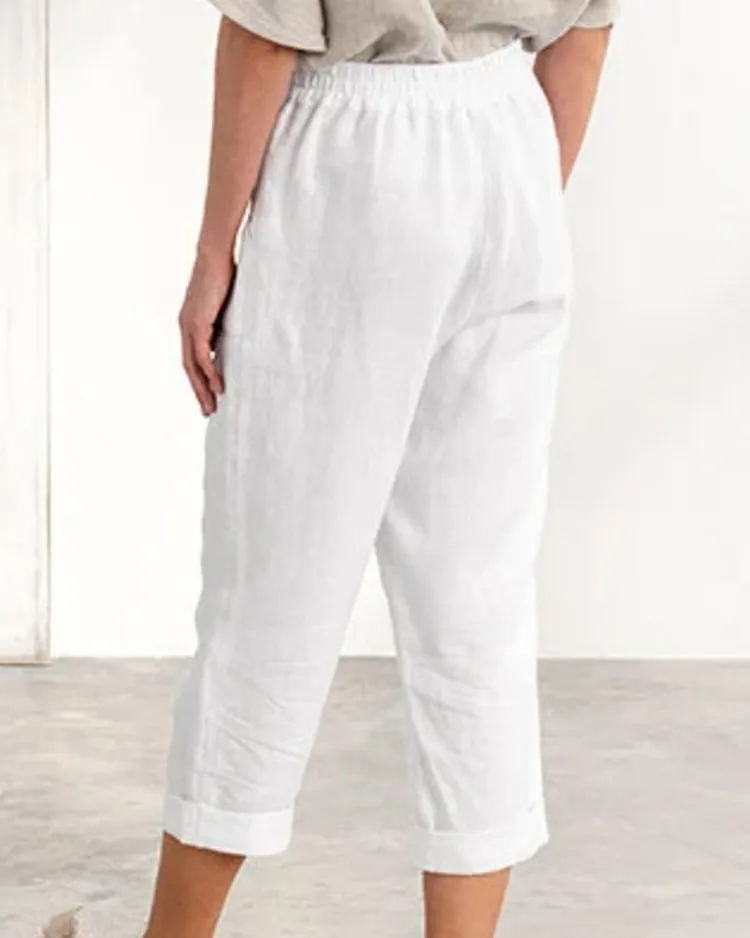 Button Cropped Pants