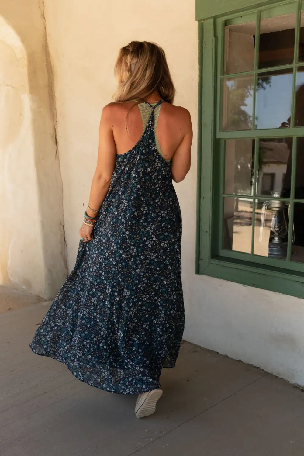 Oasis Pocket Maxi Dress - Navy Floral