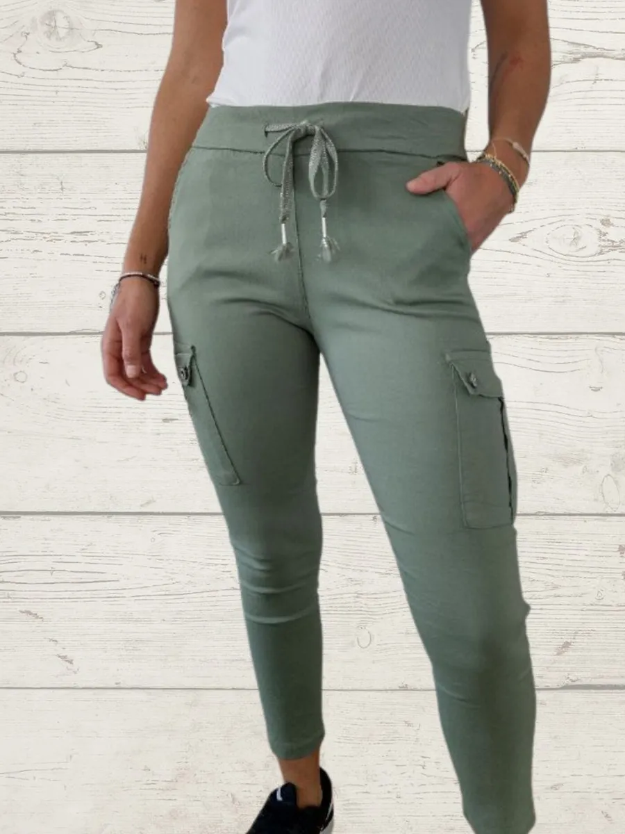 Women's Casual Elastic Rope Trousers