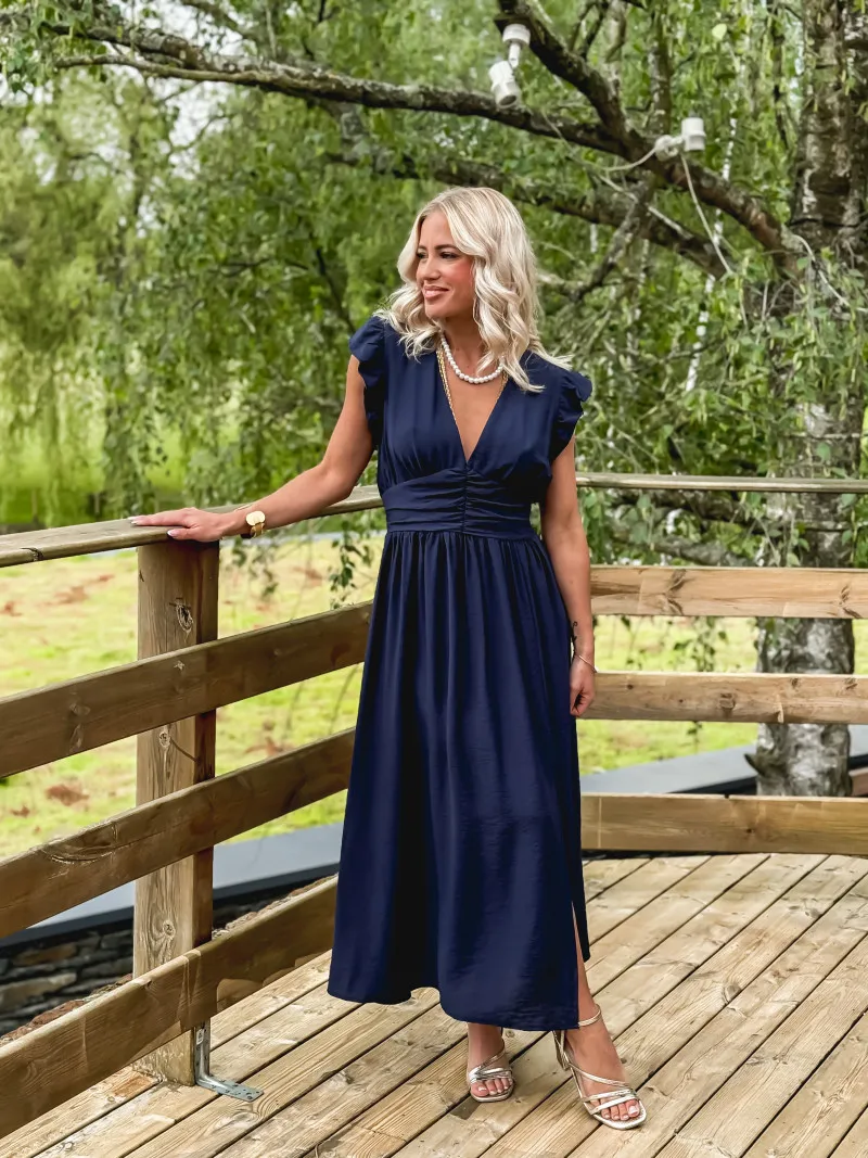 JANIE LONG DRESS - NAVY BLUE