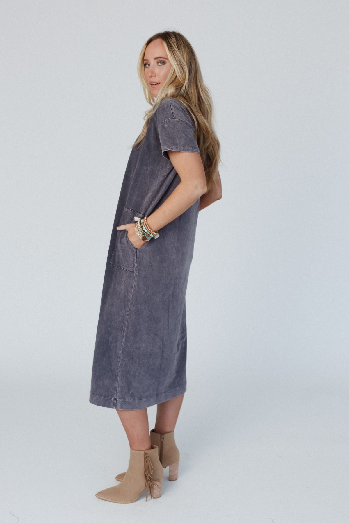 Long Weekend Maxi Tee Dress - Charcoal