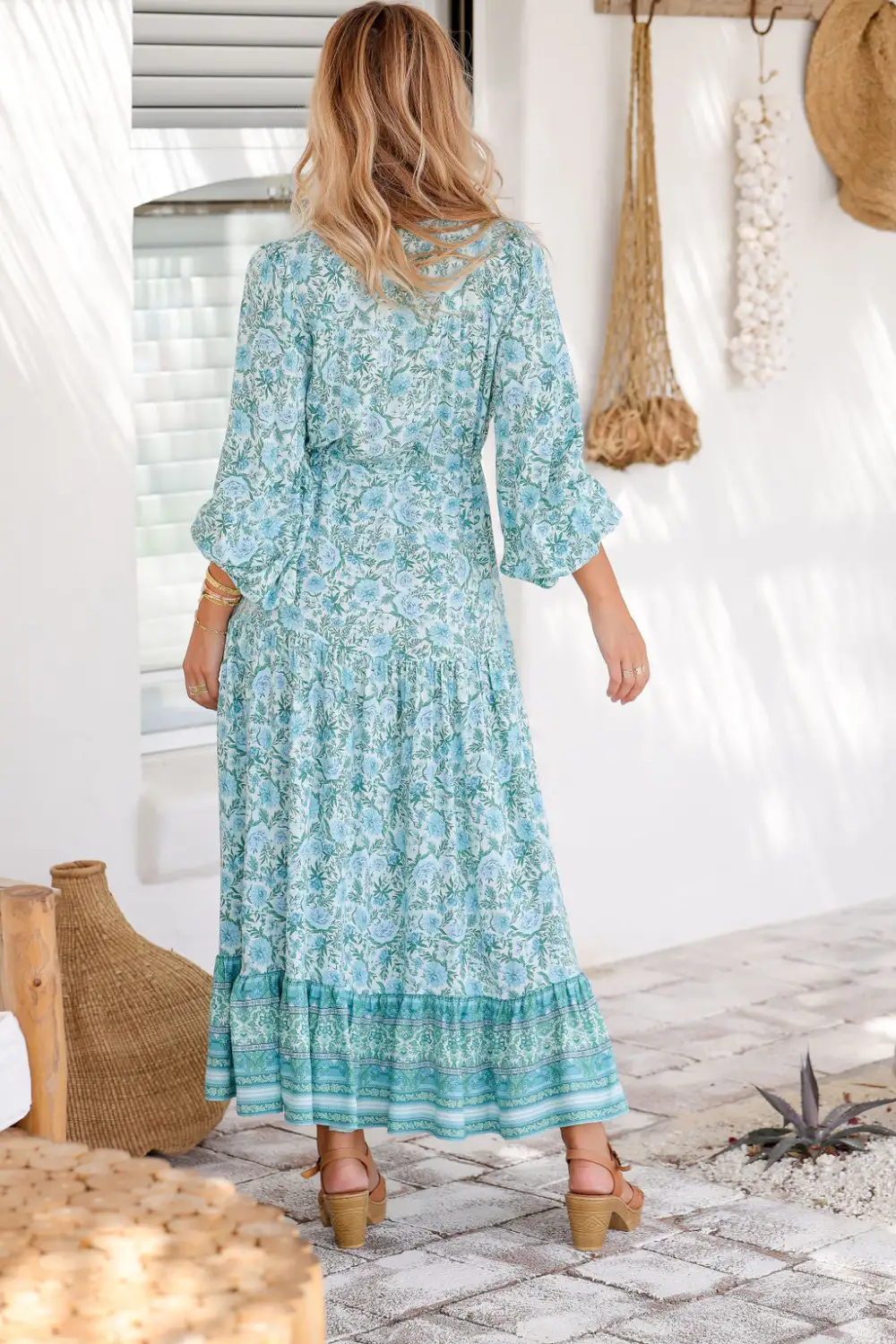 The Evie Dress - Royal Greenery