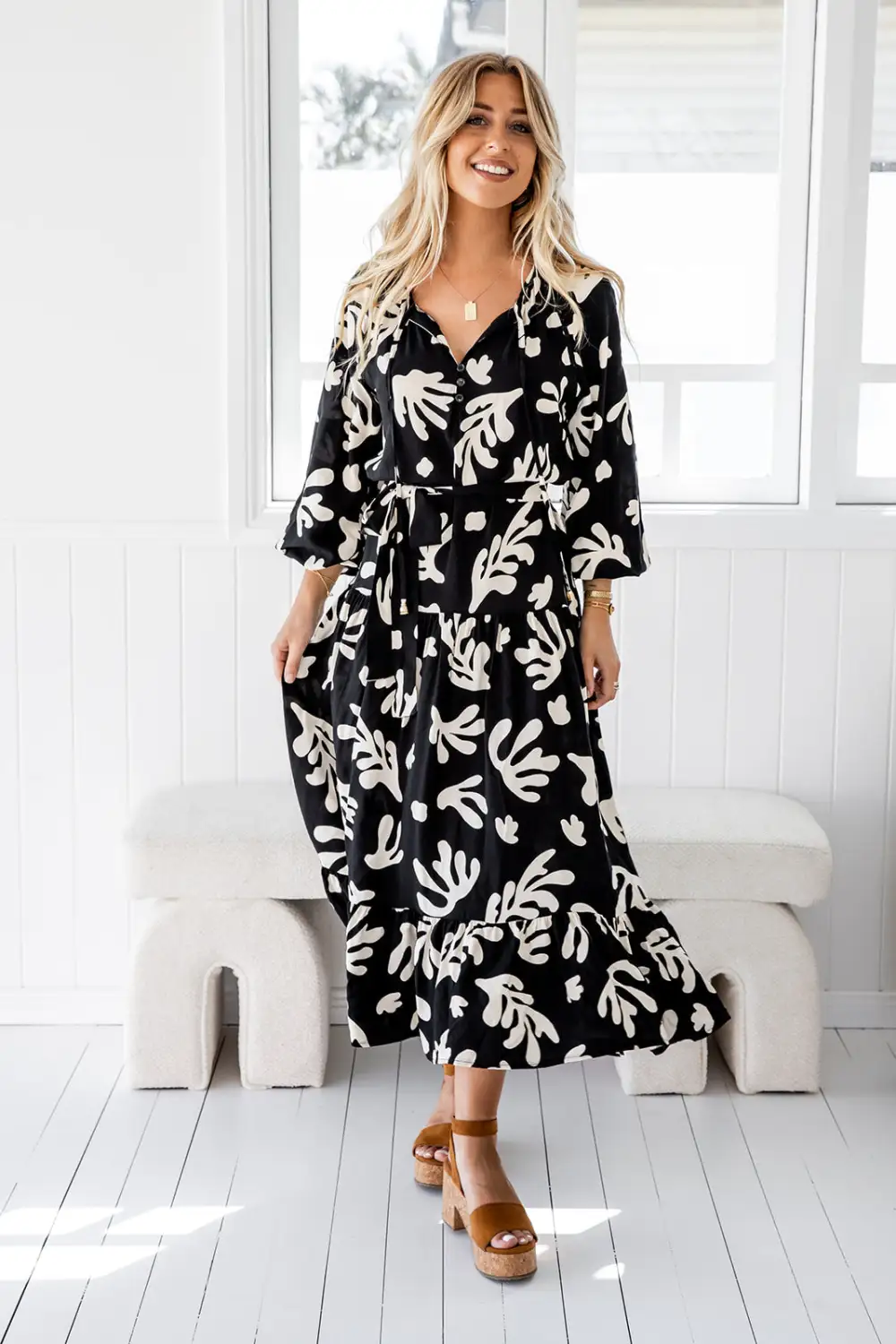 The Talulla Dress - Dark Tropical